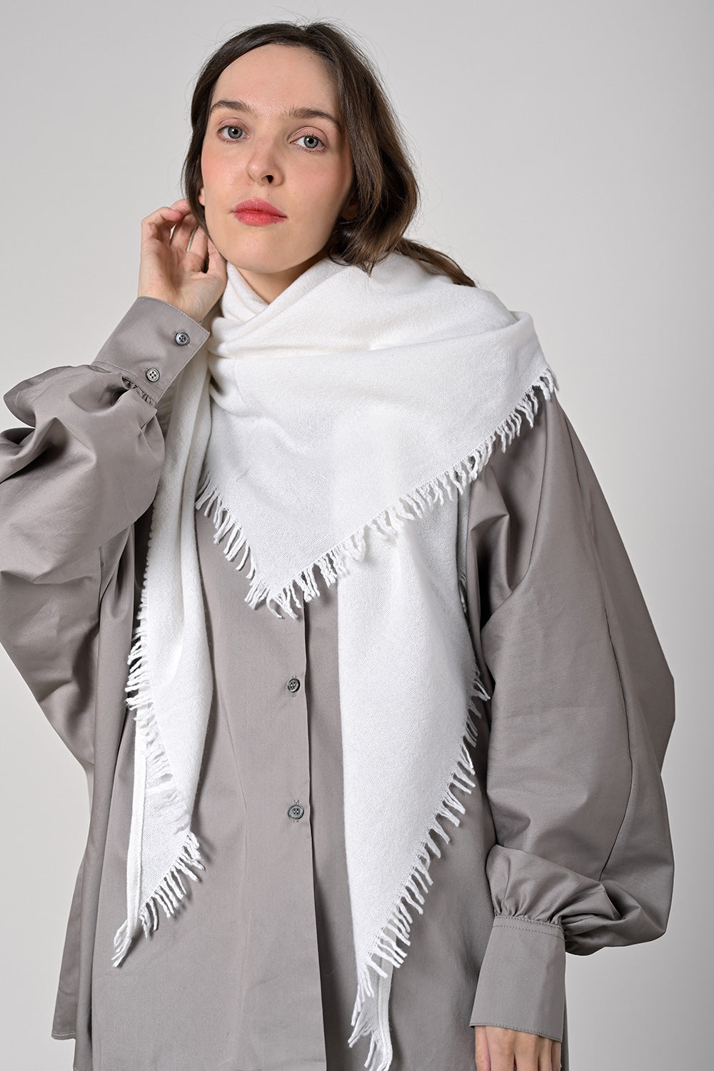 Quelara Wool Stola - latte