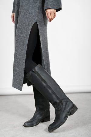 Alessia Wool Dress - dark grey