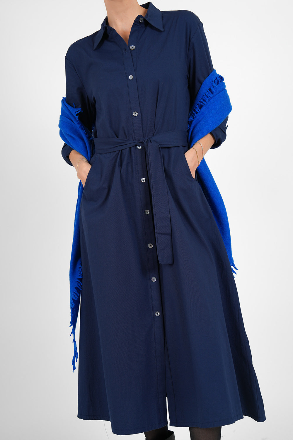 Arumba Poplin Dress - blue