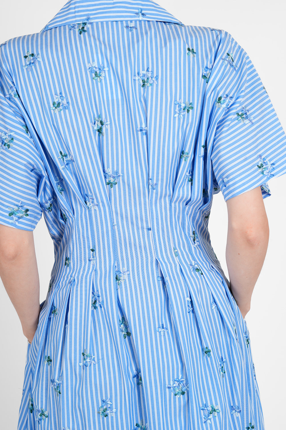 Atello Dress - blue white stripe
