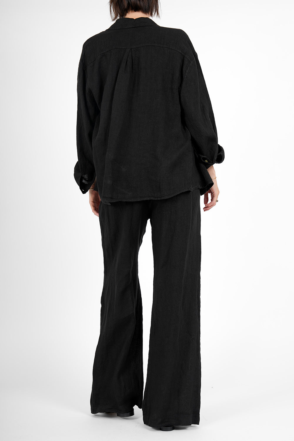 Camilo Linen Blouse - black