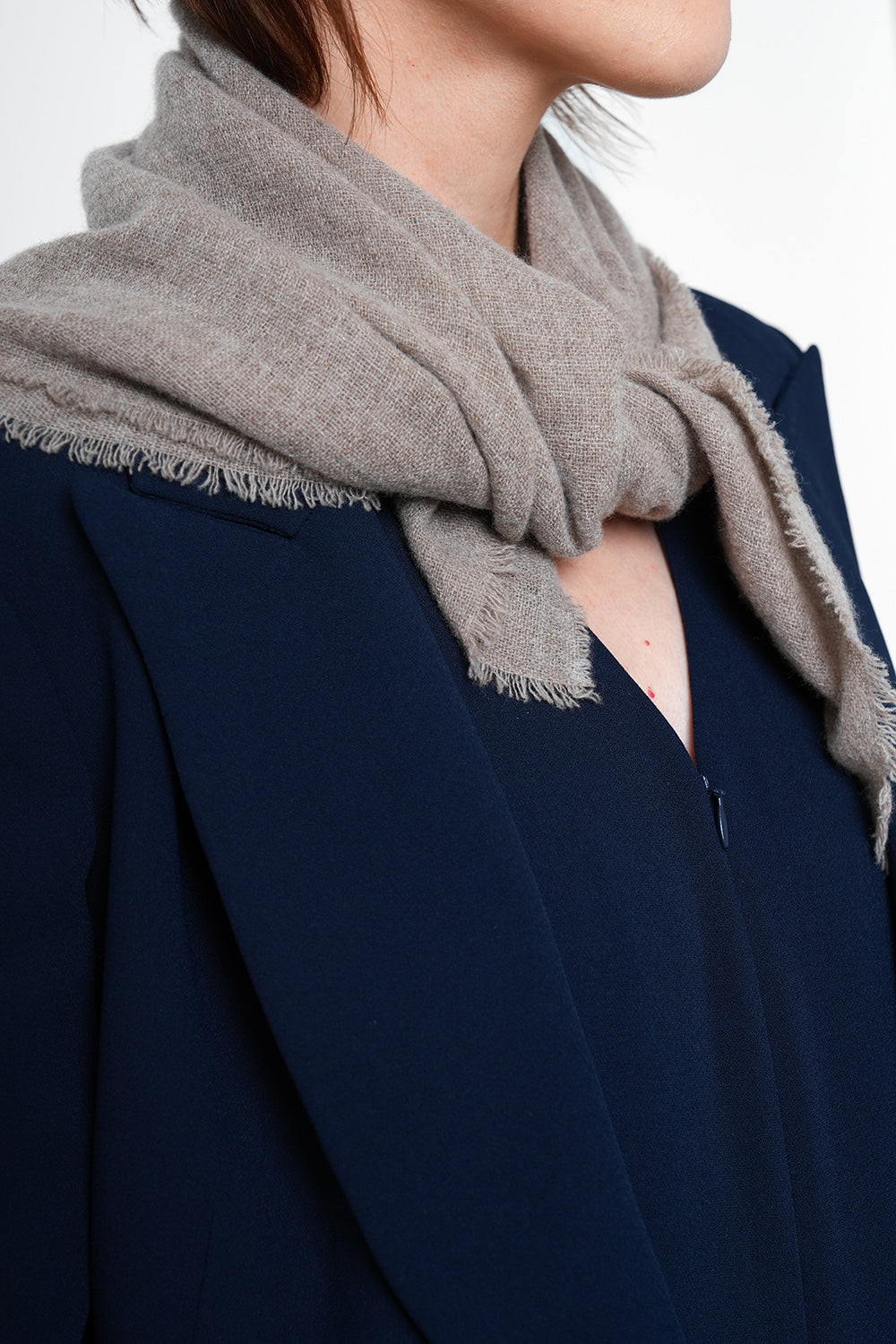 Quelara Wool Stola - taupe