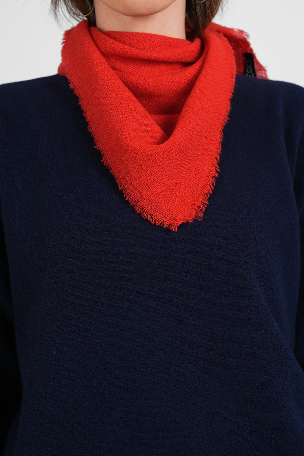 Cara Wool Scarf - cherry