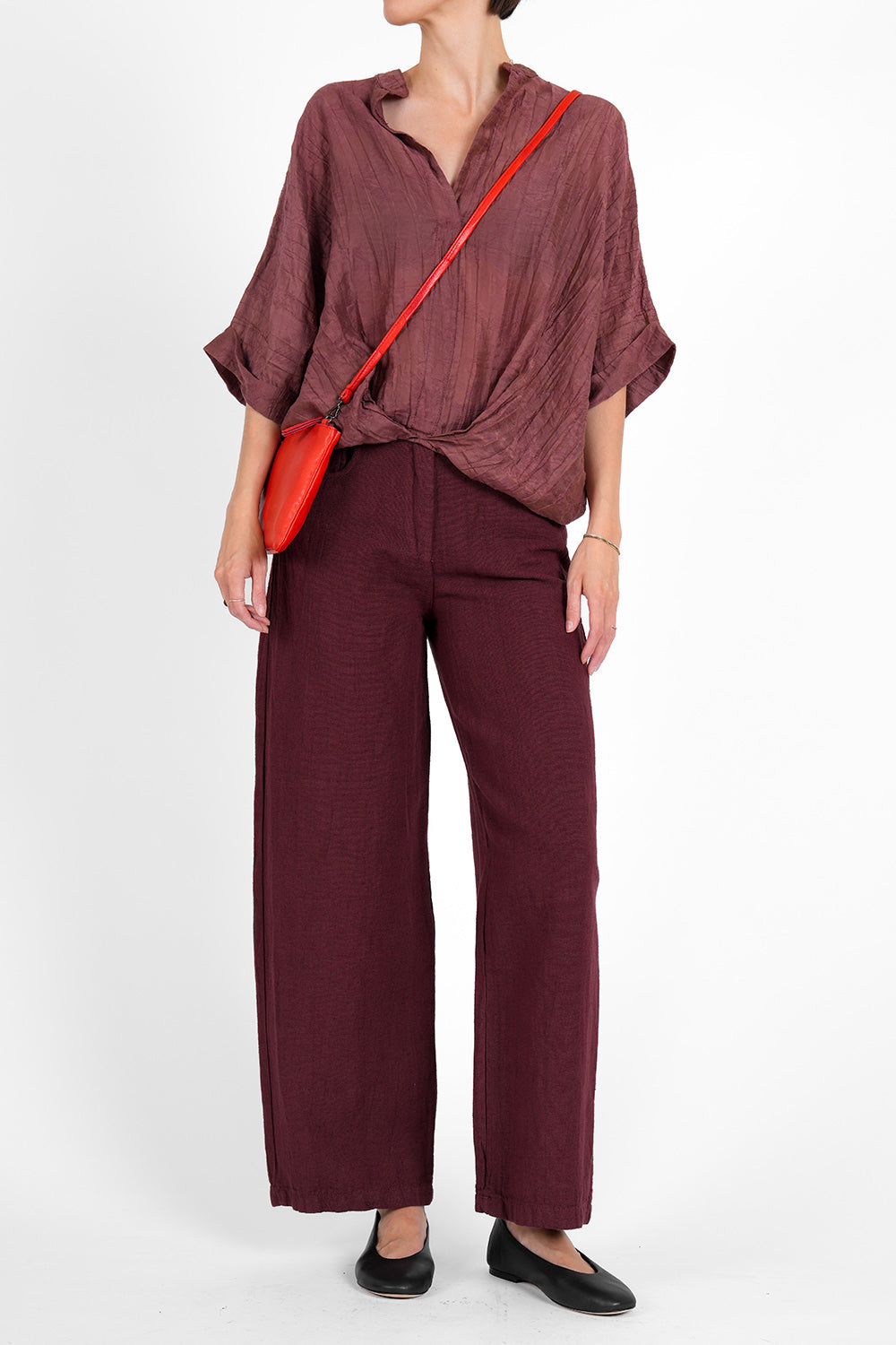 Casina Lyocell Blouse - marsala