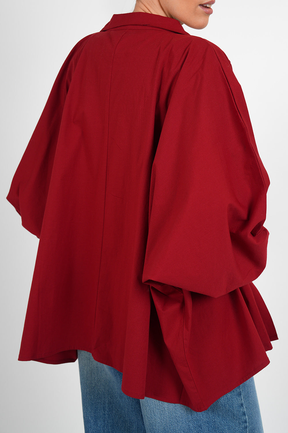 Cerena Poplin Blouse - red