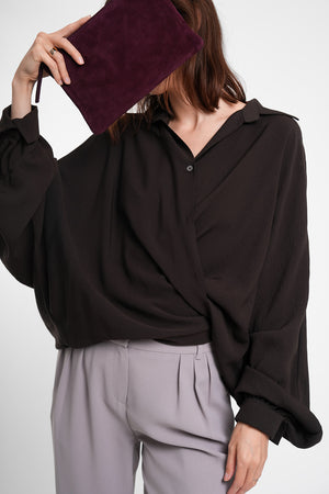 Cerena 394 Blouse - dark brown