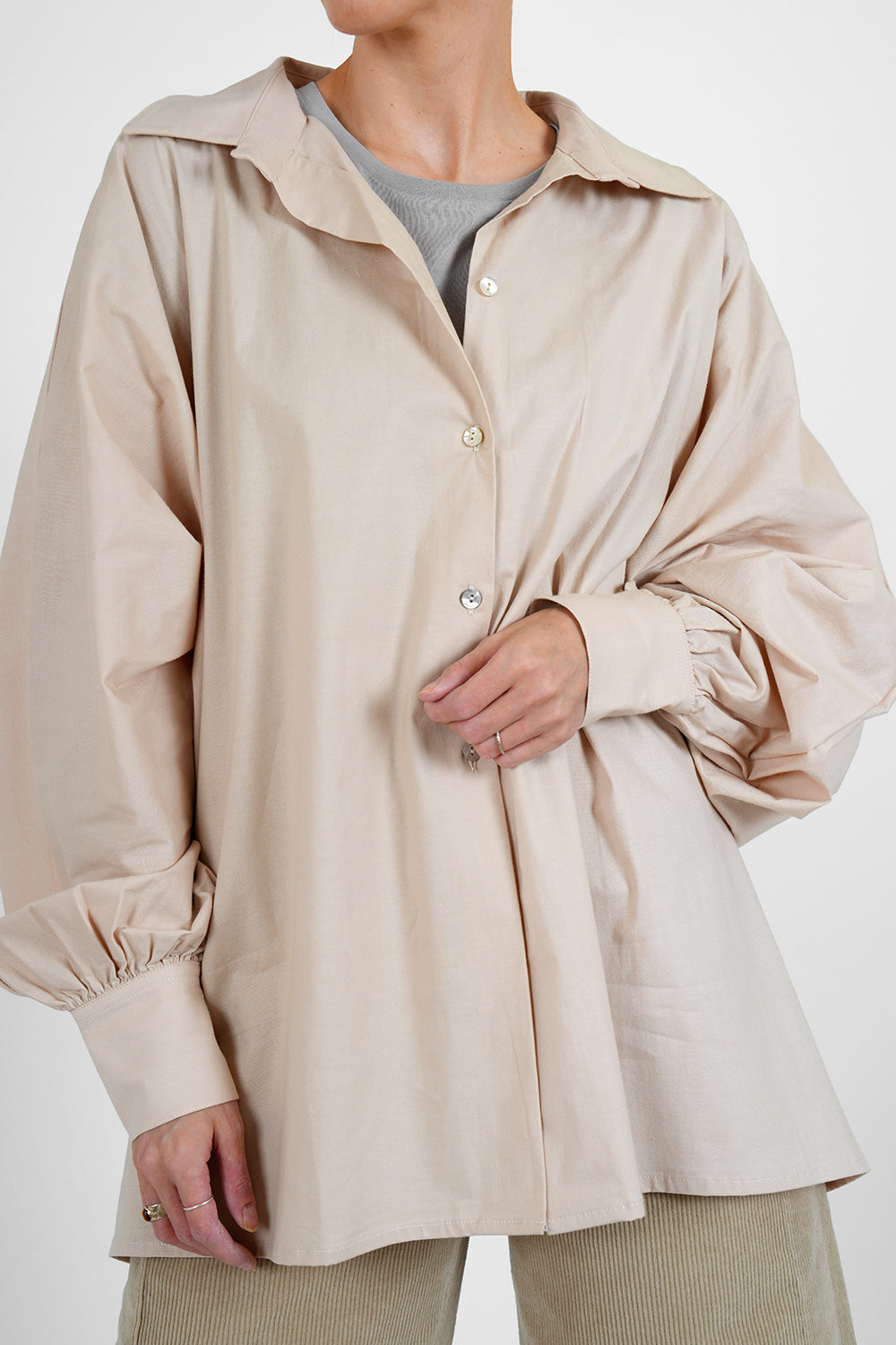Cerena Poplin Blouse - cream