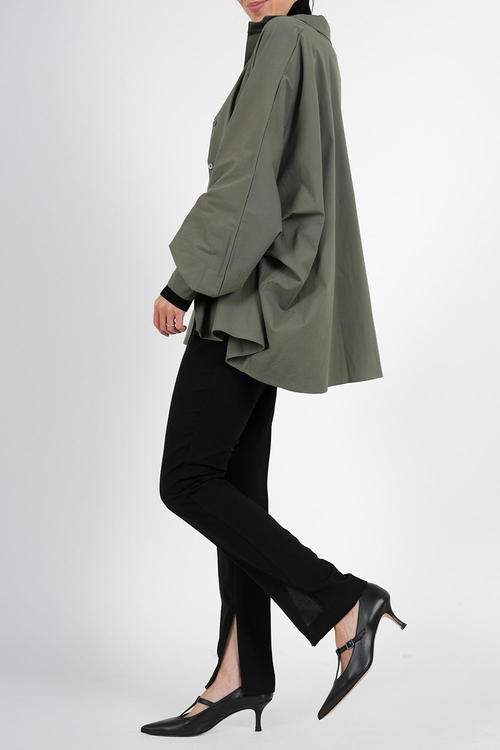 Cerena Poplin Blouse - khaki