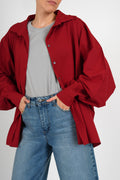 Cerena Poplin Blouse - red