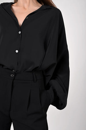 Cerena Silk Blouse - nero