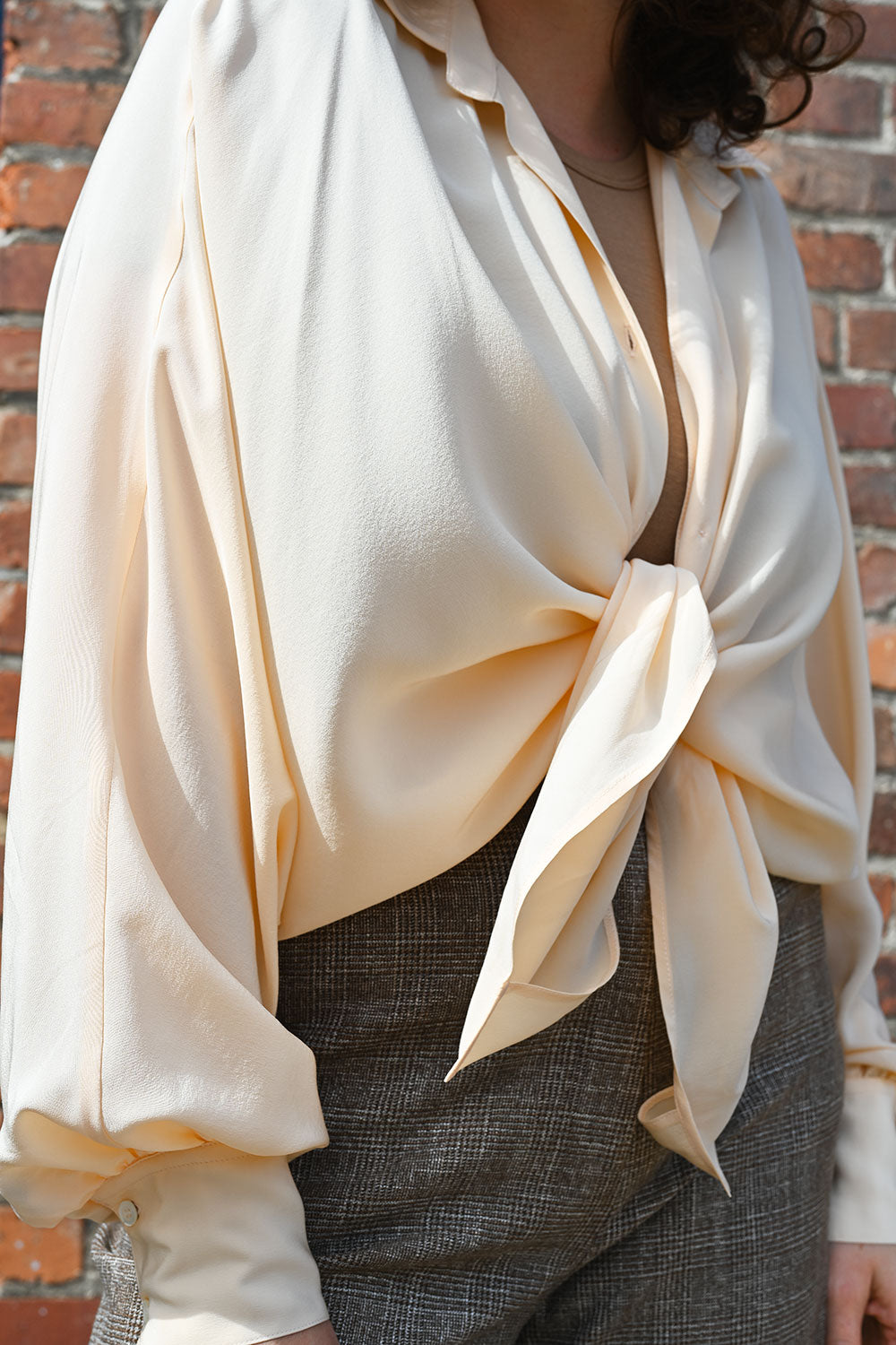 Cerena Silk Blouse - peach