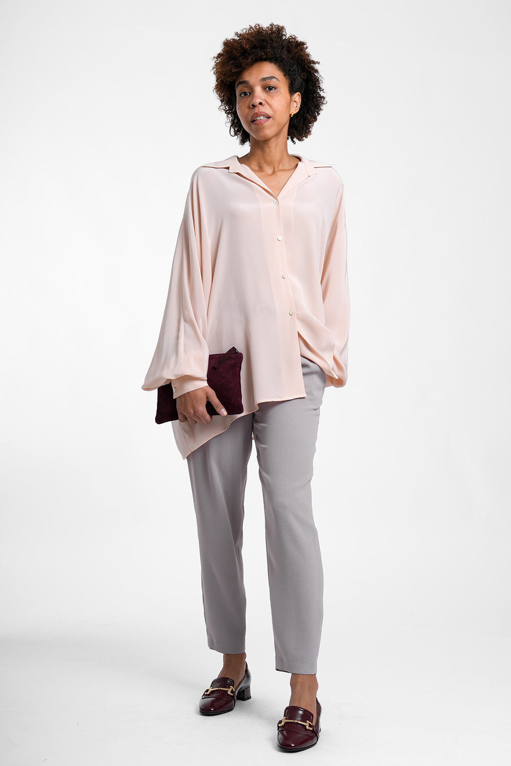 Cerena Silk Blouse - rose