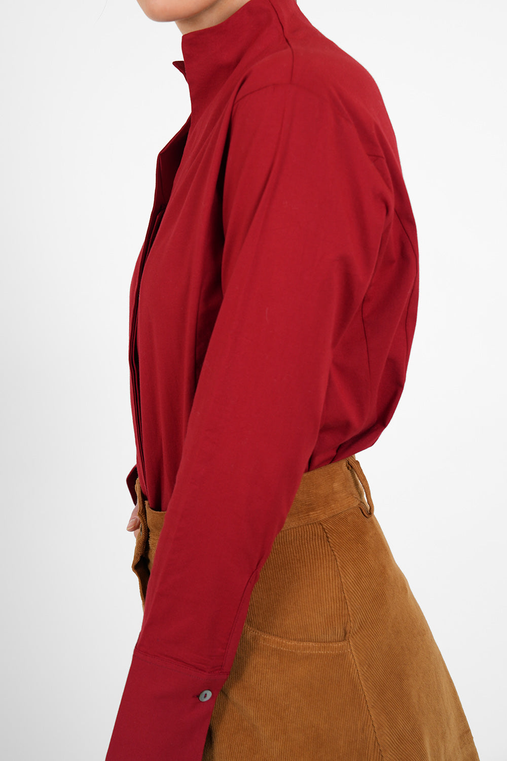 Cilla Poplin Blouse - red