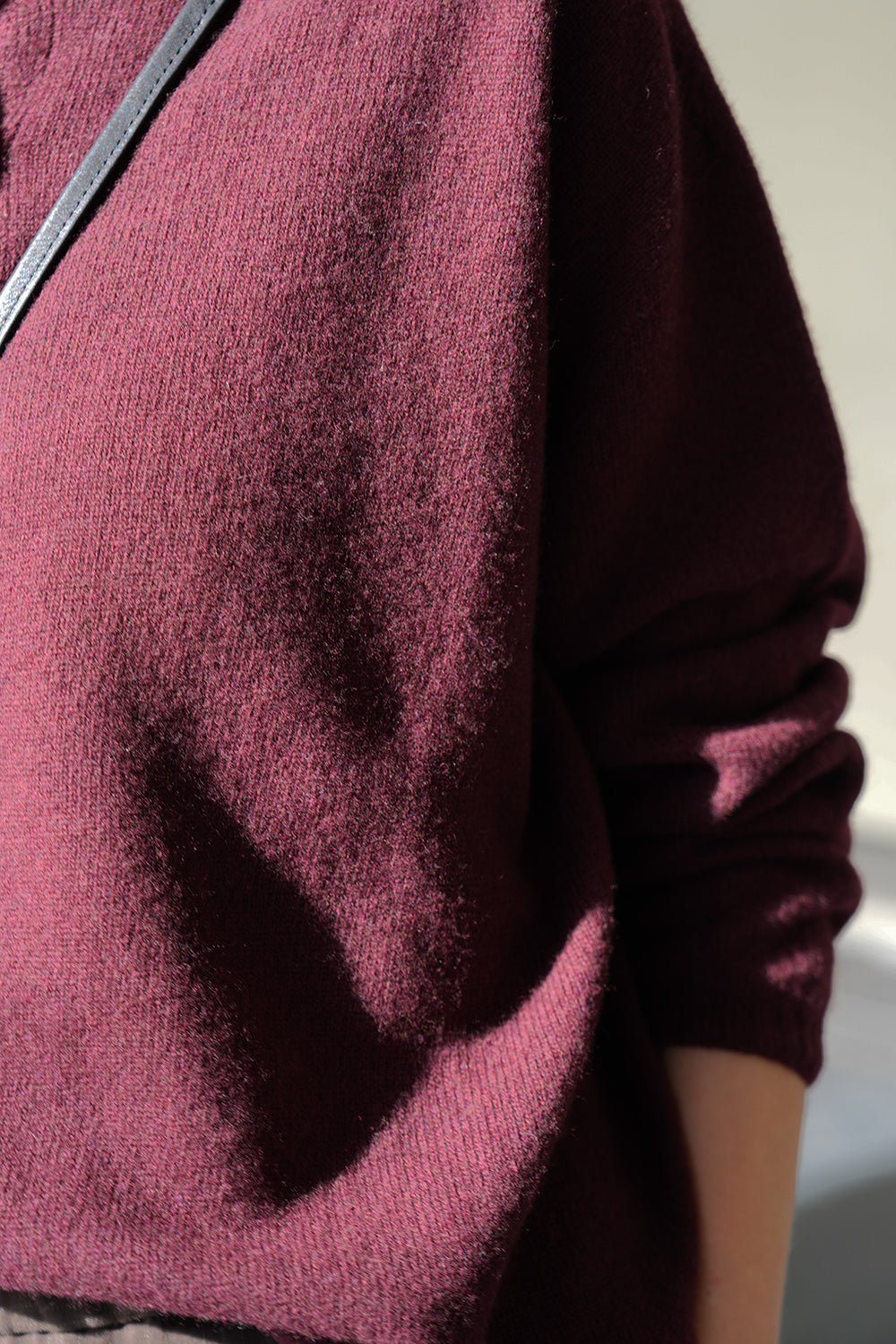 Estella Wool Cardigan - burgundy
