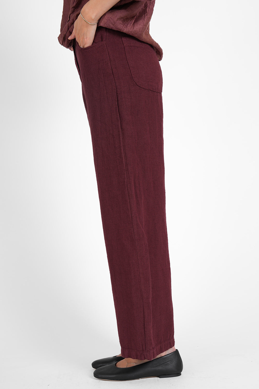 Philia Linen Pants - marsala