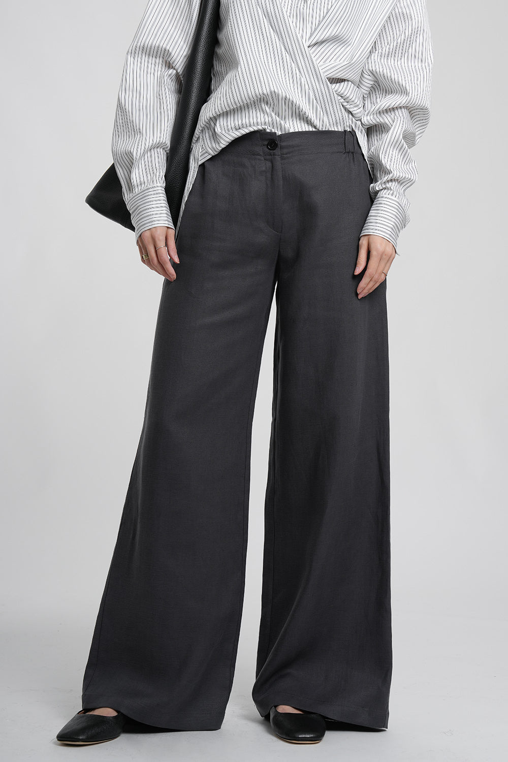 Prima Cupro Pants - darkgrey