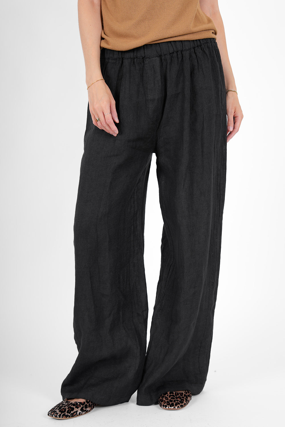 Pujol Linen Pants - black