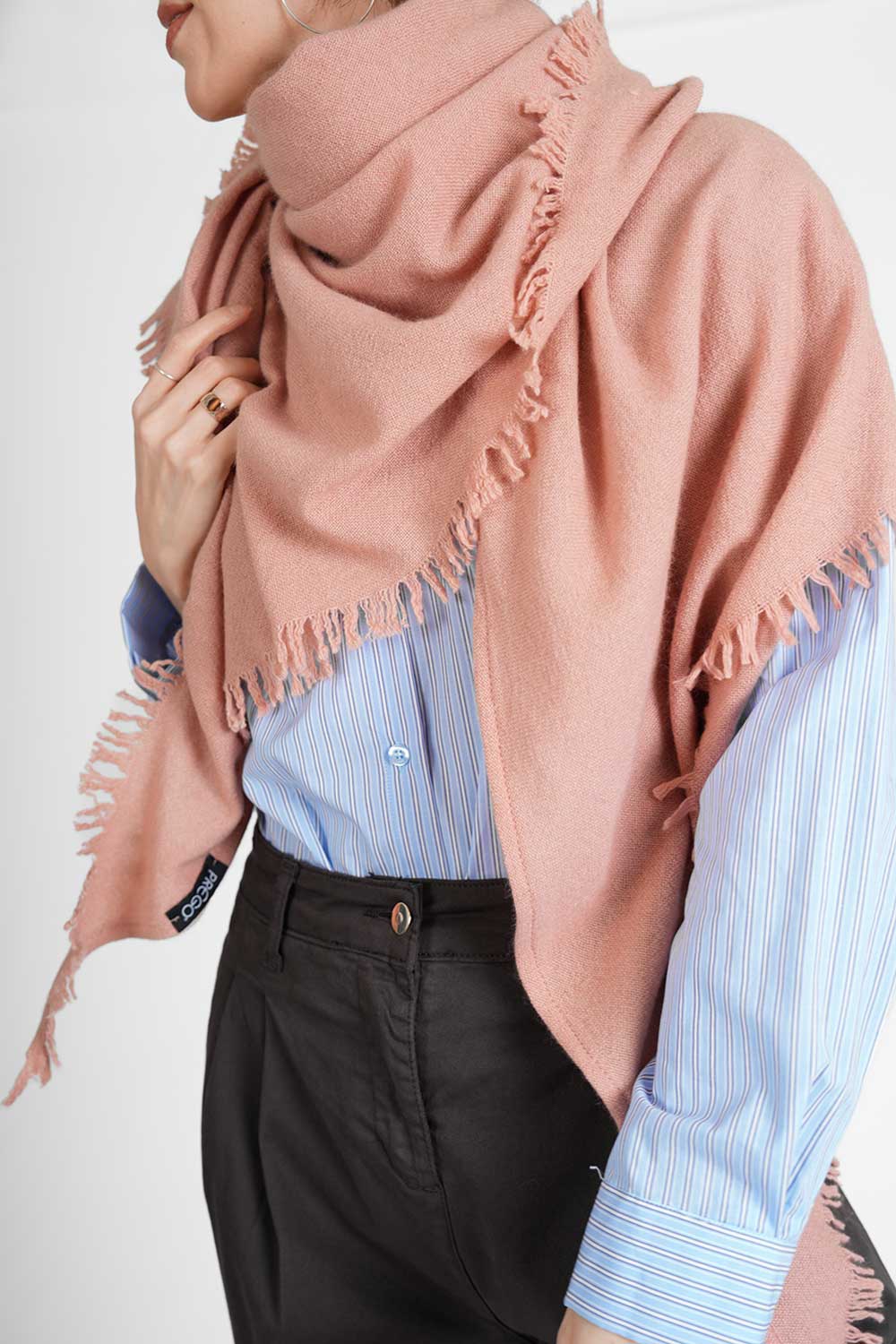 Quelara Wool Stola - blush