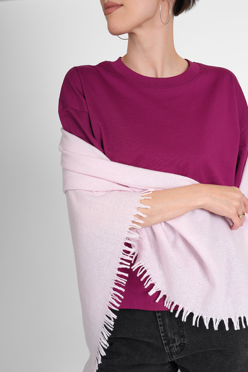 Quelara Wool Stola - rosa