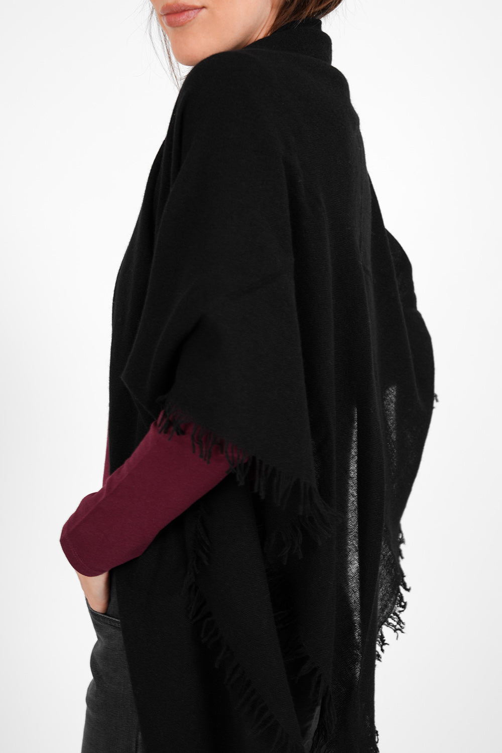 Quintin Wool Stola - black