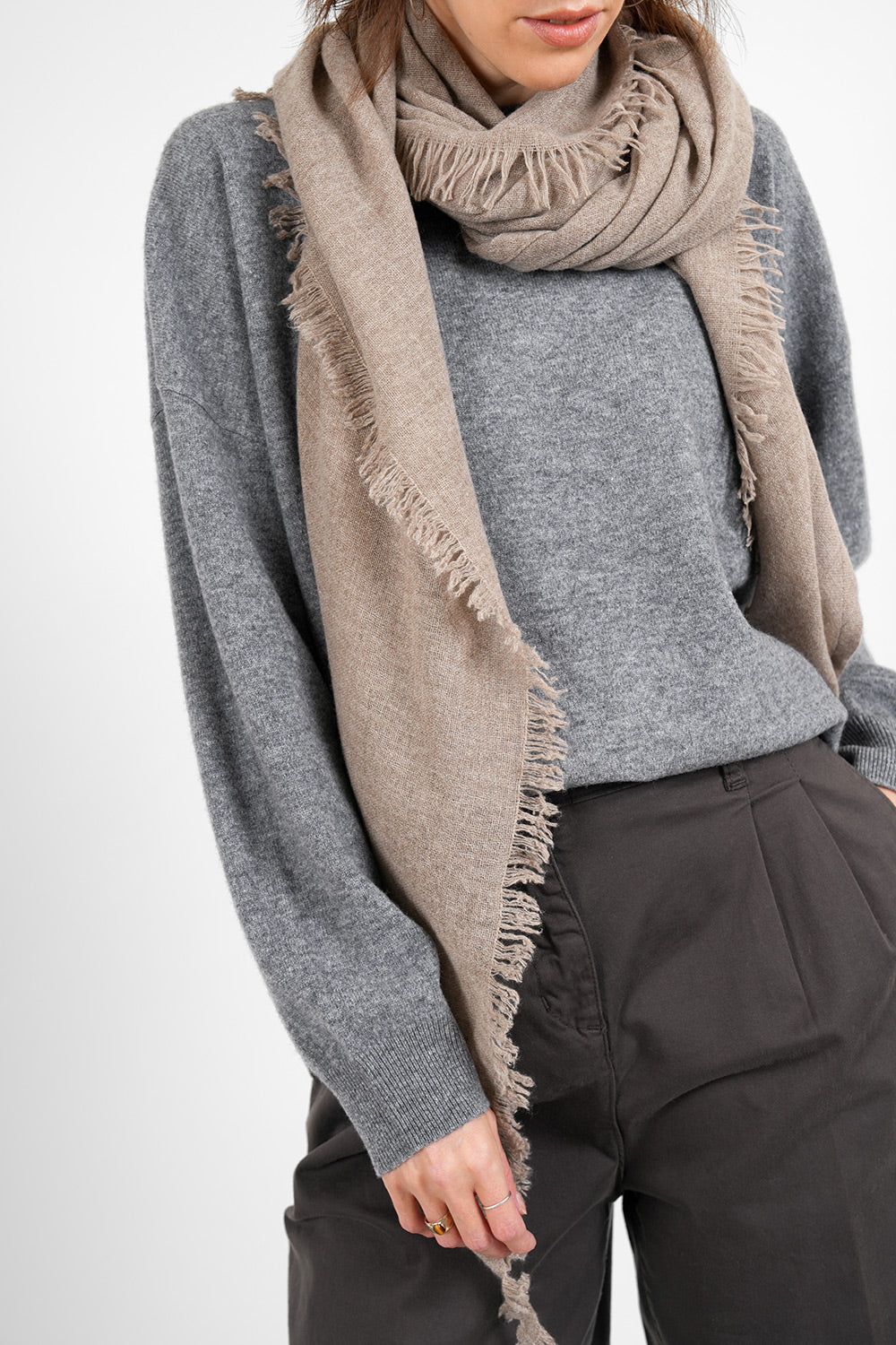 Quintin Wool Stola - taupe