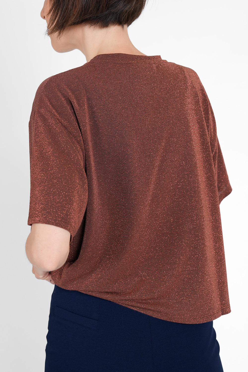 Talea Lurex Shirt - rust