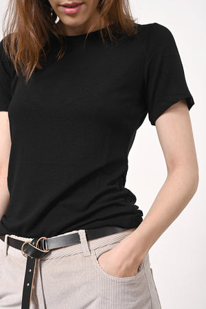 Trine Merino Wool Shirt - black