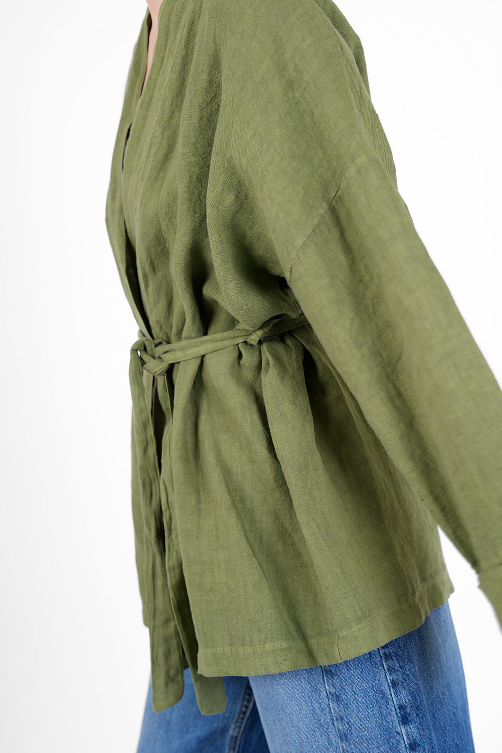 Yen Linen Kimono - khaki