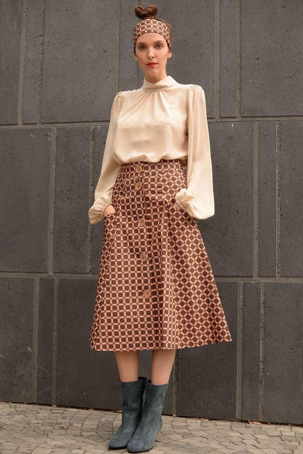 Cafilia Silk Blouse - nudo