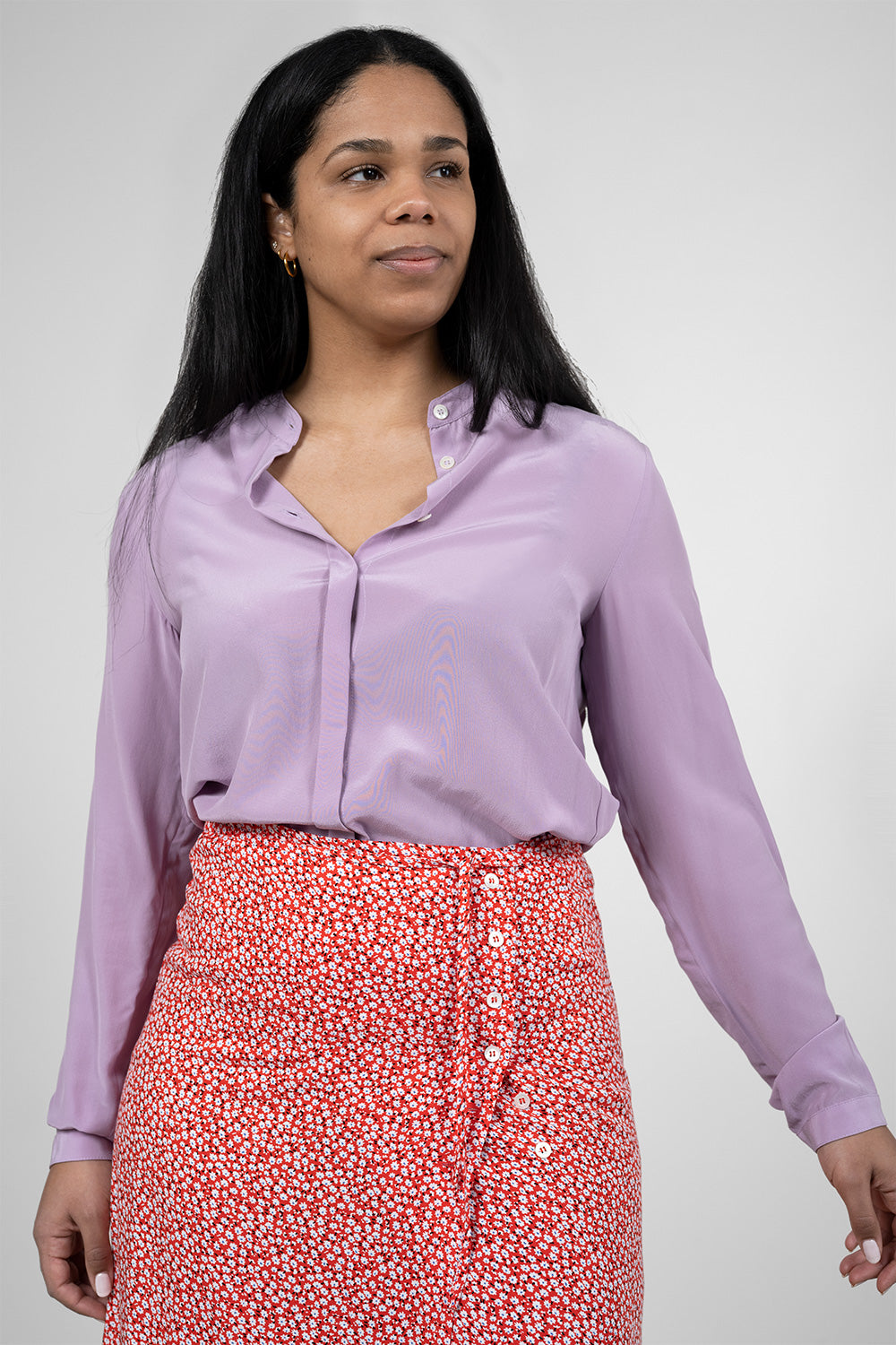 Camille Silk Blouse - lila
